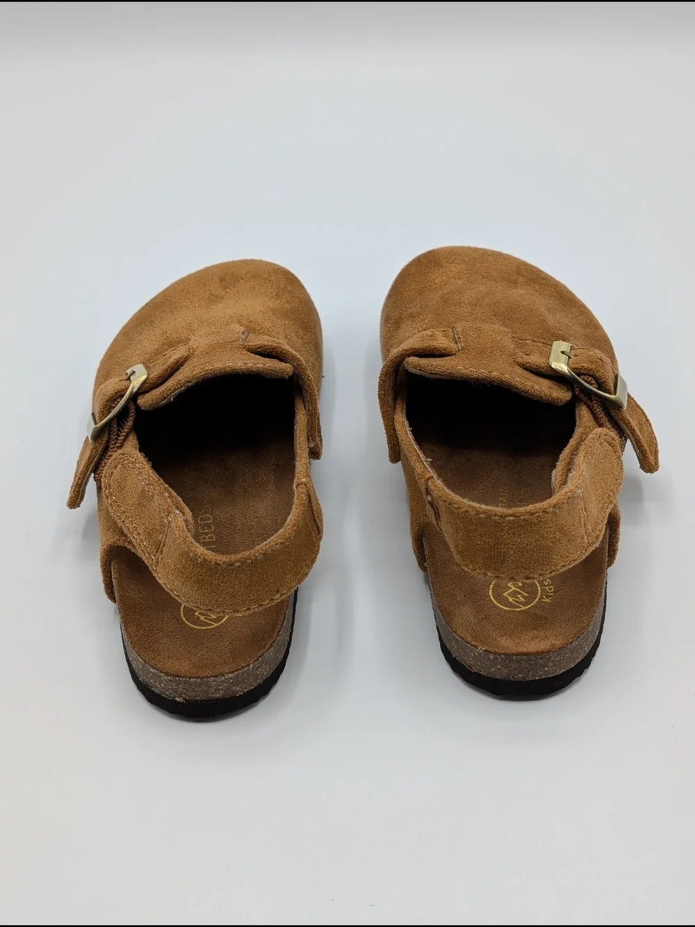 White Mountain Foodbed Shoes Little Kids 9 Suede Backstrap Clogs in Brown Benni